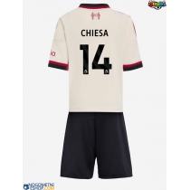 Otroški Nogometni dresi Liverpool Federico Chiesa #14 Gostujoči 2025-26 Kratek Rokav (+ Kratke hlače)